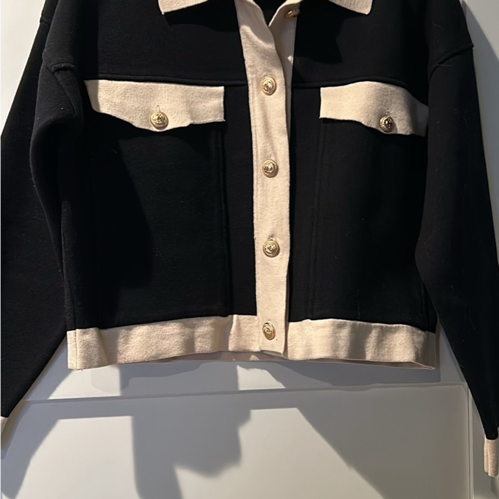 Great jacket!  Black and cream